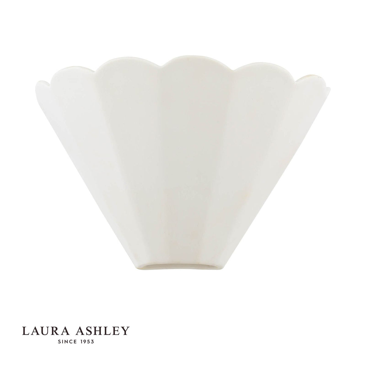 Laura Ashley Scallop Wall Washer White Ceramic