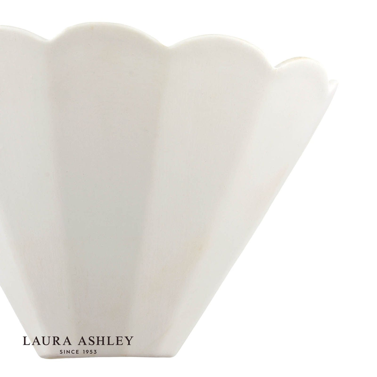 Laura Ashley Scallop Wall Washer White Ceramic