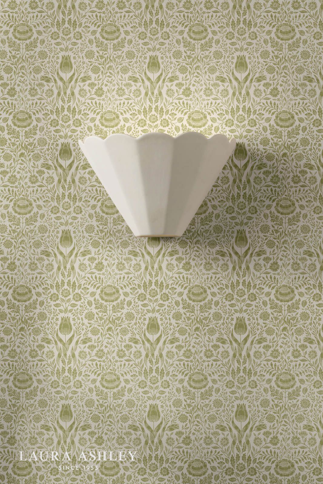 Laura Ashley Scallop Wall Washer White Ceramic