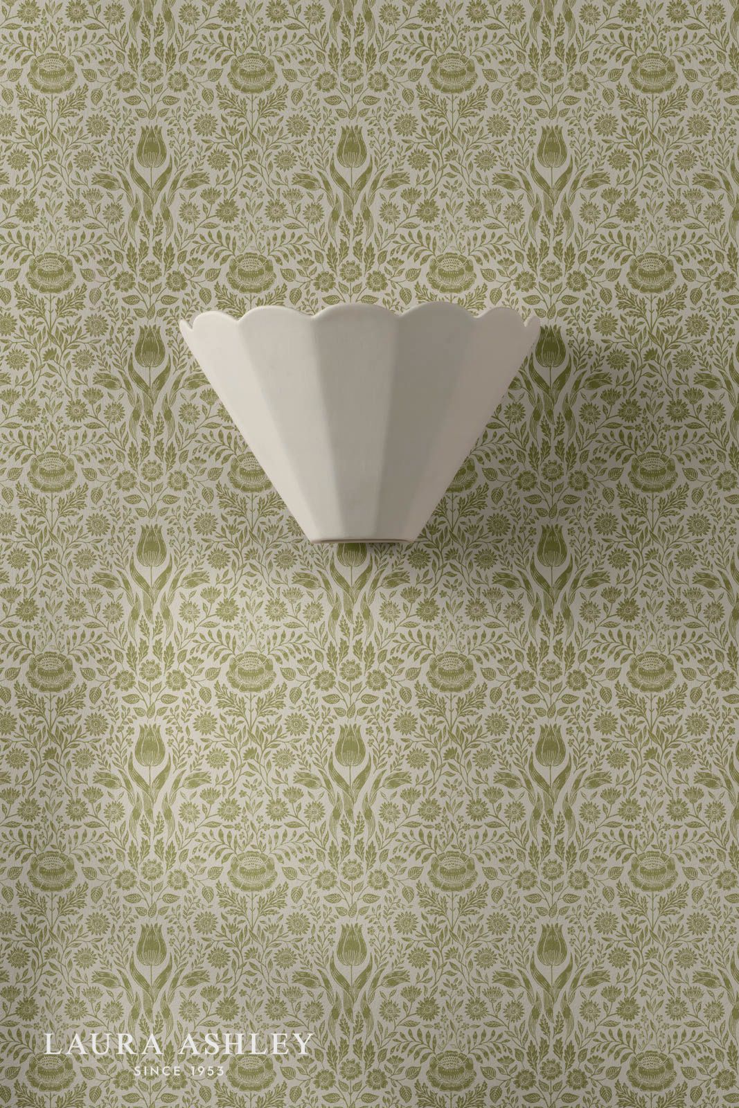 Laura Ashley Scallop Wall Washer White Ceramic