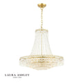 Laura Ashley Enid 5 Light Grande Chandelier Glass and Matt Antique Brass