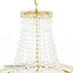 Laura Ashley Enid 5 Light Grande Chandelier Glass and Matt Antique Brass