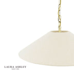 Laura Ashley Harland 5 Light Pendant Matt Antique Brass With Shade