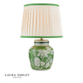 Laura Ashley Colwich Table Lamp Green Ceramic and Antique Brass With Shade
