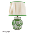 Laura Ashley Colwich Table Lamp Green Ceramic and Antique Brass With Shade