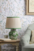 Laura Ashley Colwich Table Lamp Green Ceramic and Antique Brass With Shade