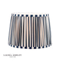 Laura Ashley Denwick Blue Cotton Tapered Drum Shade 30cm/12 inch