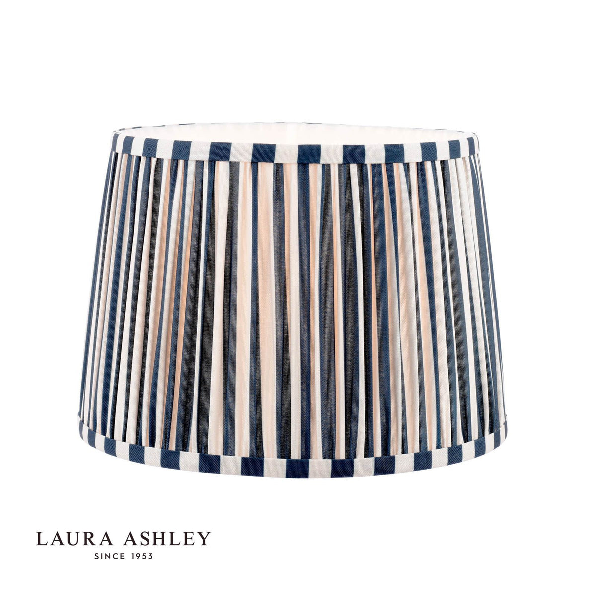 Laura Ashley Denwick Blue Cotton Tapered Drum Shade 30cm/12 inch
