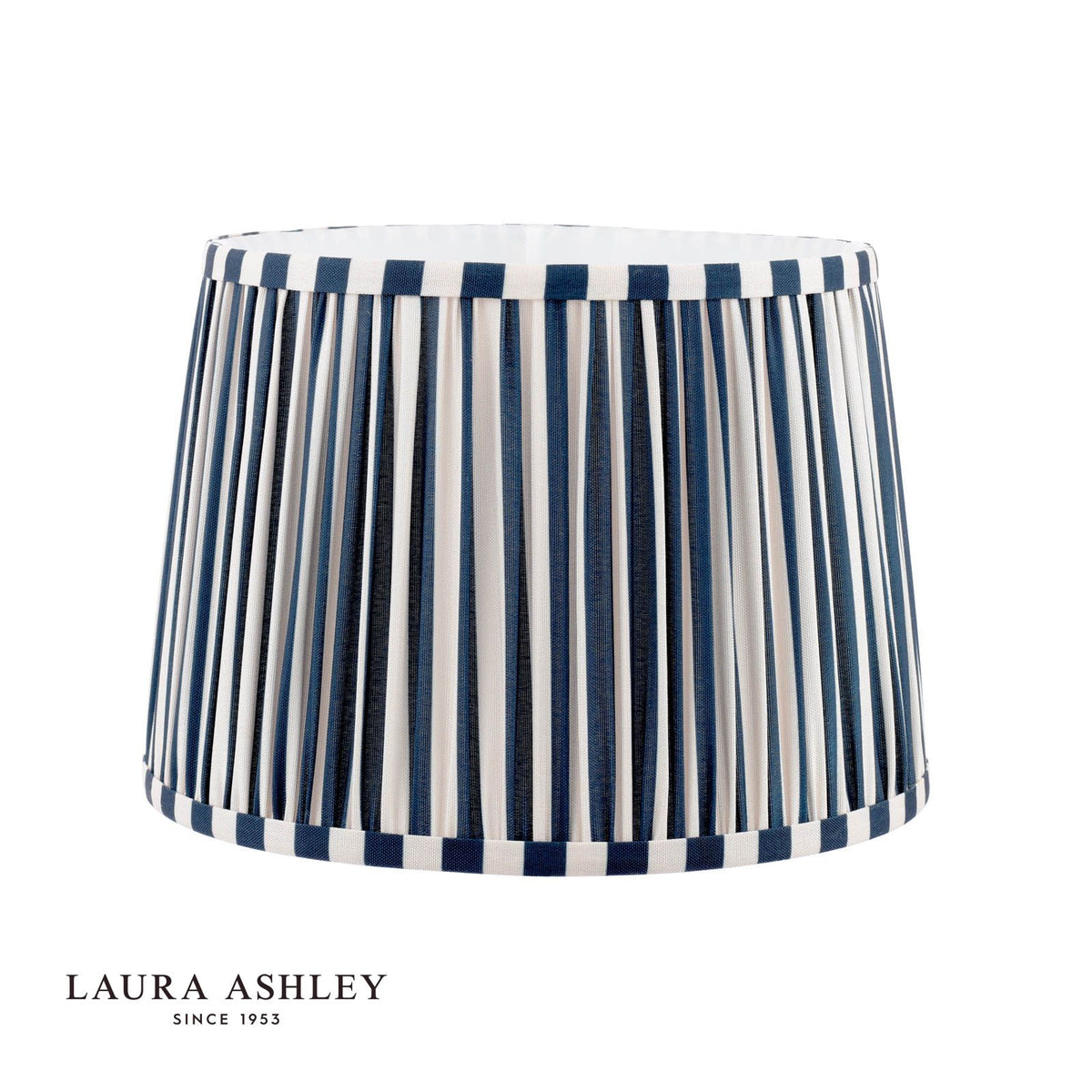 Laura Ashley Denwick Blue Cotton Tapered Drum Shade 30cm/12 inch