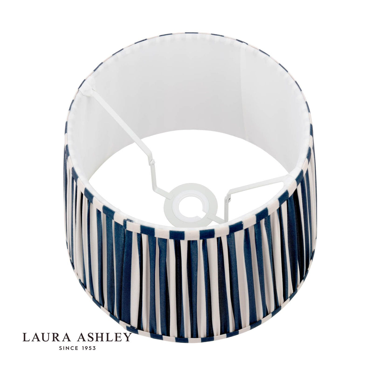 Laura Ashley Denwick Blue Cotton Tapered Drum Shade 30cm/12 inch