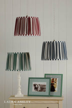 Laura Ashley Denwick Blue Cotton Tapered Drum Shade 30cm/12 inch