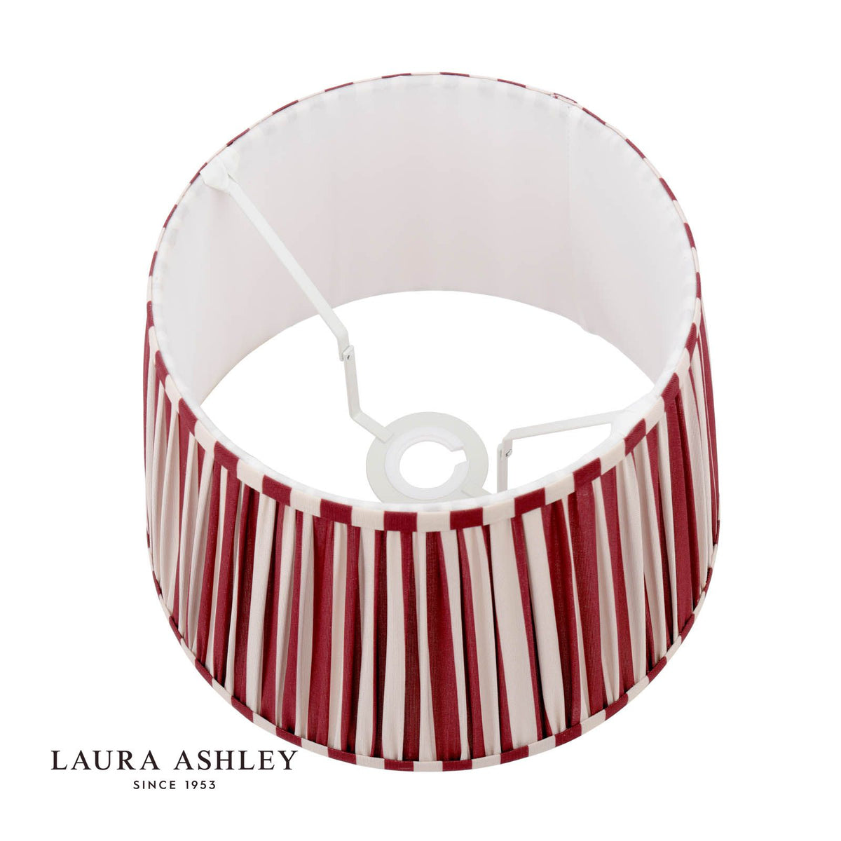 Laura Ashley Denwick Red Cotton Tapered Drum Shade 30cm/12 inch