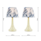 Laura Ashley Adwick Twin Pack Table Lamp Cream Ceramic With Shade