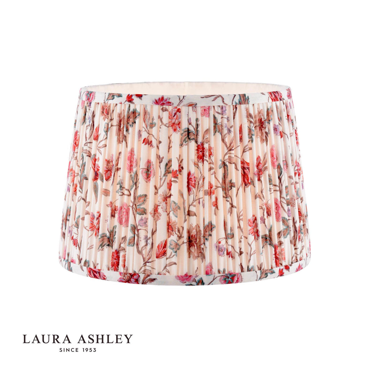 Laura Ashley Lingmell Trail Cream Cotton Tapered Drum Shade 30cm/12 inch