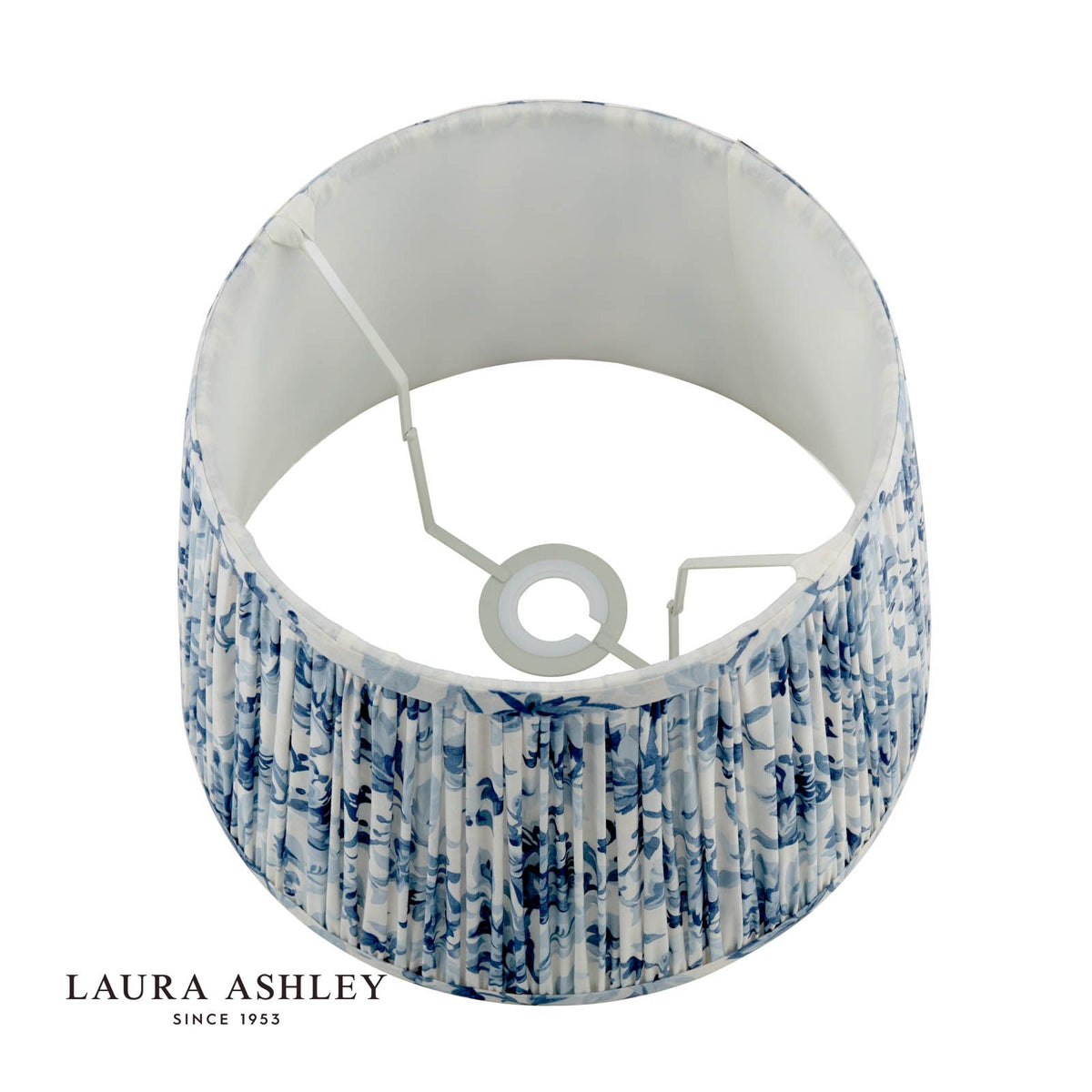 Laura Ashley Adwick Trail Blue Cotton Tapered Drum Shade 30cm/12 inch