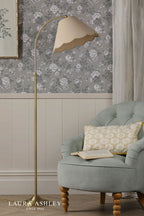 Laura Ashley Cordwell Floor Lamp Matt Antique Brass With Shade