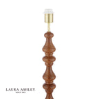 Laura Ashley Millbrook Floor Lamp Dark Wood and Industrial Brass Base Only