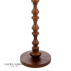 Laura Ashley Millbrook Floor Lamp Dark Wood and Industrial Brass Base Only