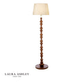 Laura Ashley Millbrook Floor Lamp Dark Wood and Industrial Brass Base Only
