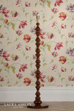 Laura Ashley Millbrook Floor Lamp Dark Wood and Industrial Brass Base Only