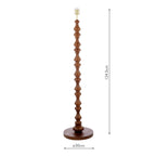 Laura Ashley Millbrook Floor Lamp Dark Wood and Industrial Brass Base Only