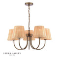 Laura Ashley Hasfield 5 Light Pendant Satin Bronze With Shade