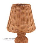 Laura Ashley Hasfield Rechargeable Table Lamp Natural Rattan With Shade LED