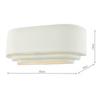 Lando Ceramic Wall Washer White