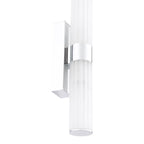 Lars 2 Light Bathroom Wall Light Polished Chrome and White Frosted Acrylic IP44