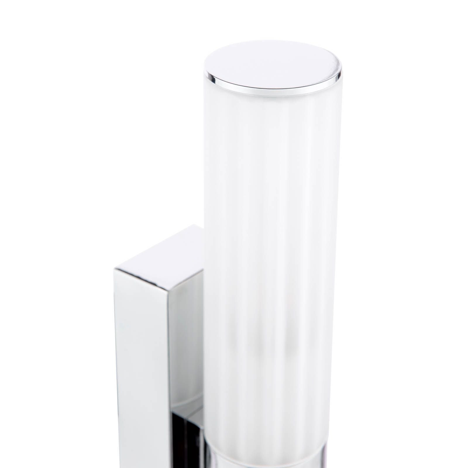 Lars 2 Light Bathroom Wall Light Polished Chrome and White Frosted Acrylic IP44
