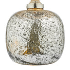 Lava Dual Light Table Lamps Polished Nickel Volcanic Glass With Shade