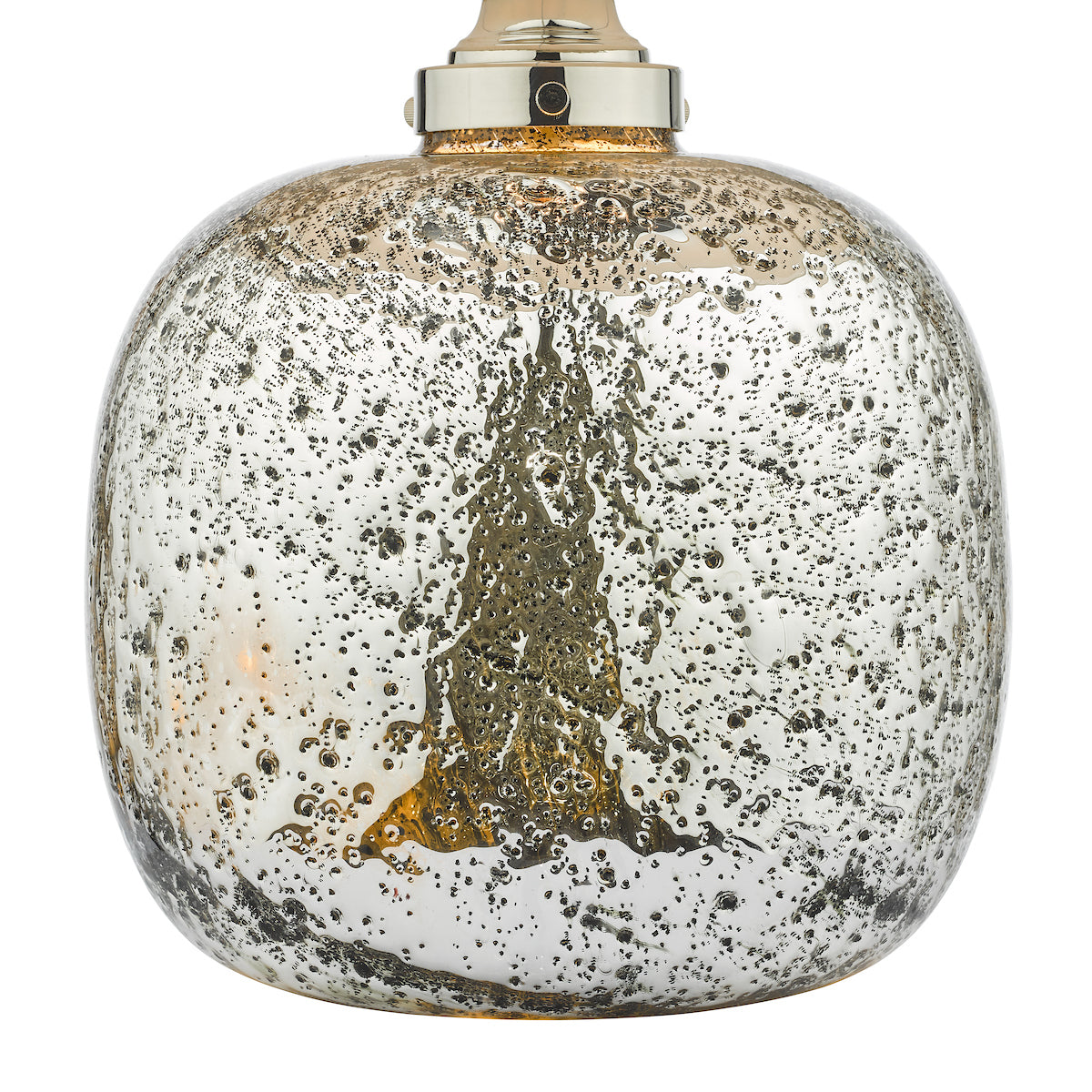 Lava Dual Light Table Lamps Polished Nickel Volcanic Glass With Shade