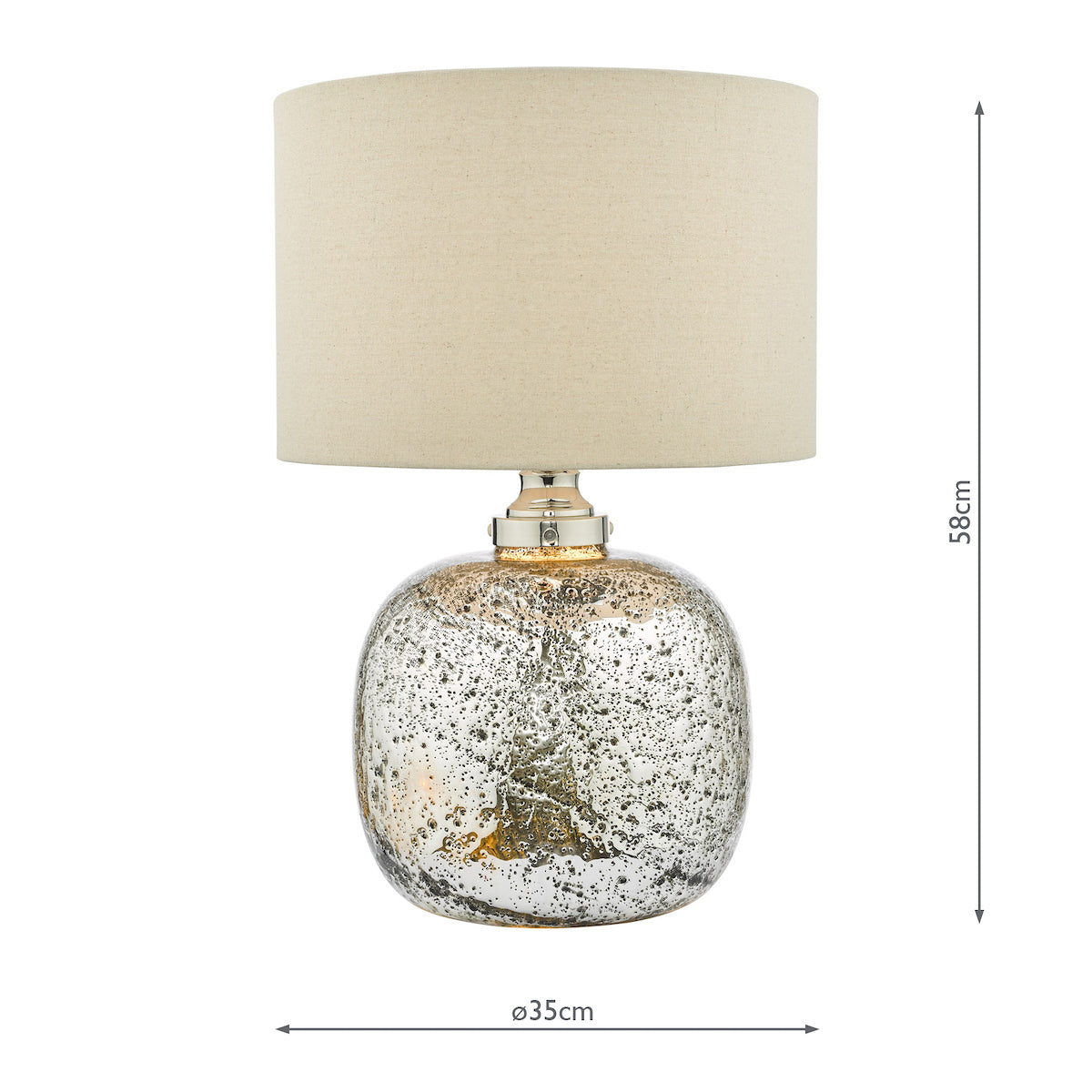 Lava Dual Light Table Lamps Polished Nickel Volcanic Glass With Shade