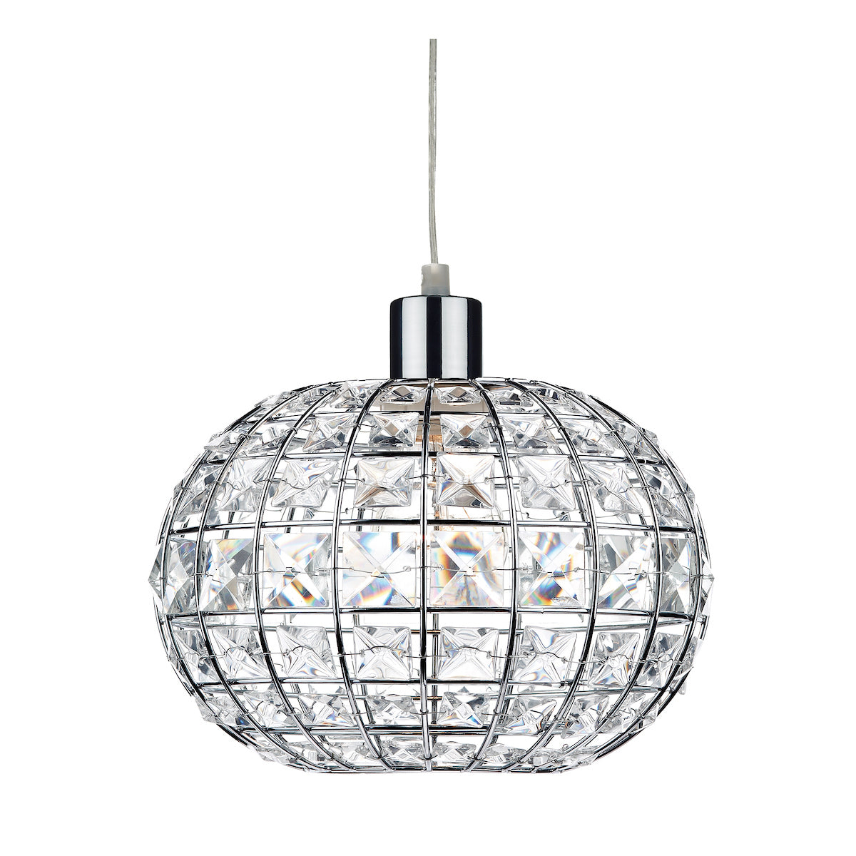 Letitia Non Elec Pendant Polished Chrome Crystal