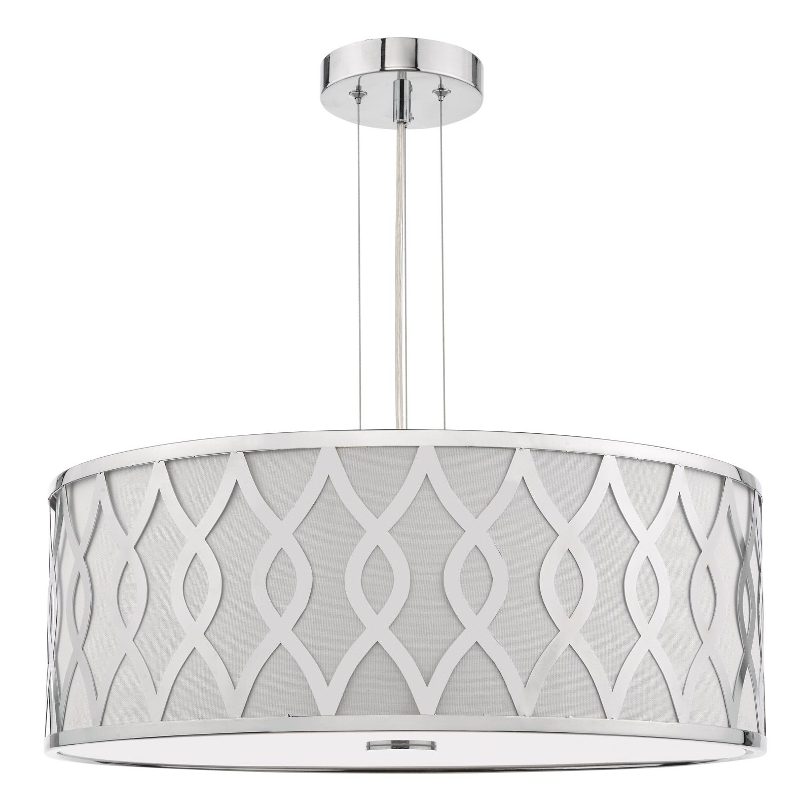 Locryn 4 Light Pendant Polished Chrome and Ivory