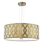 Locryn 4 Light Pendant Brushed Bronze and Taupe