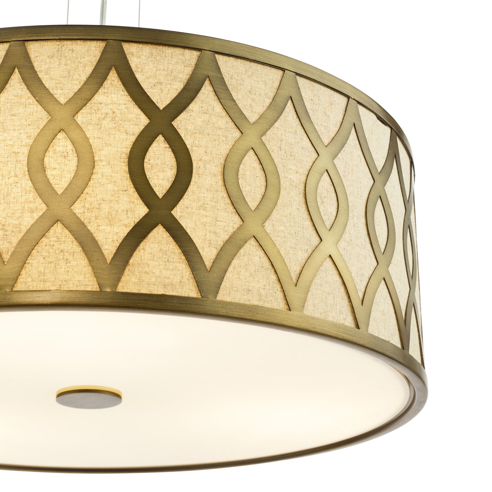 Locryn 4 Light Pendant Brushed Bronze and Taupe