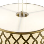 Locryn 4 Light Pendant Brushed Bronze and Taupe