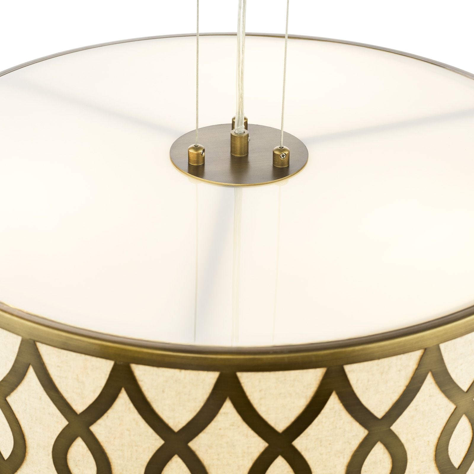 Locryn 4 Light Pendant Brushed Bronze and Taupe