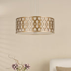 Locryn 4 Light Pendant Brushed Bronze and Taupe