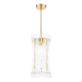 Loire Pendant Natural Brass and Glass