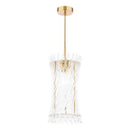 Loire Pendant Natural Brass and Glass