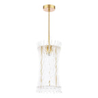 Loire Pendant Natural Brass and Glass