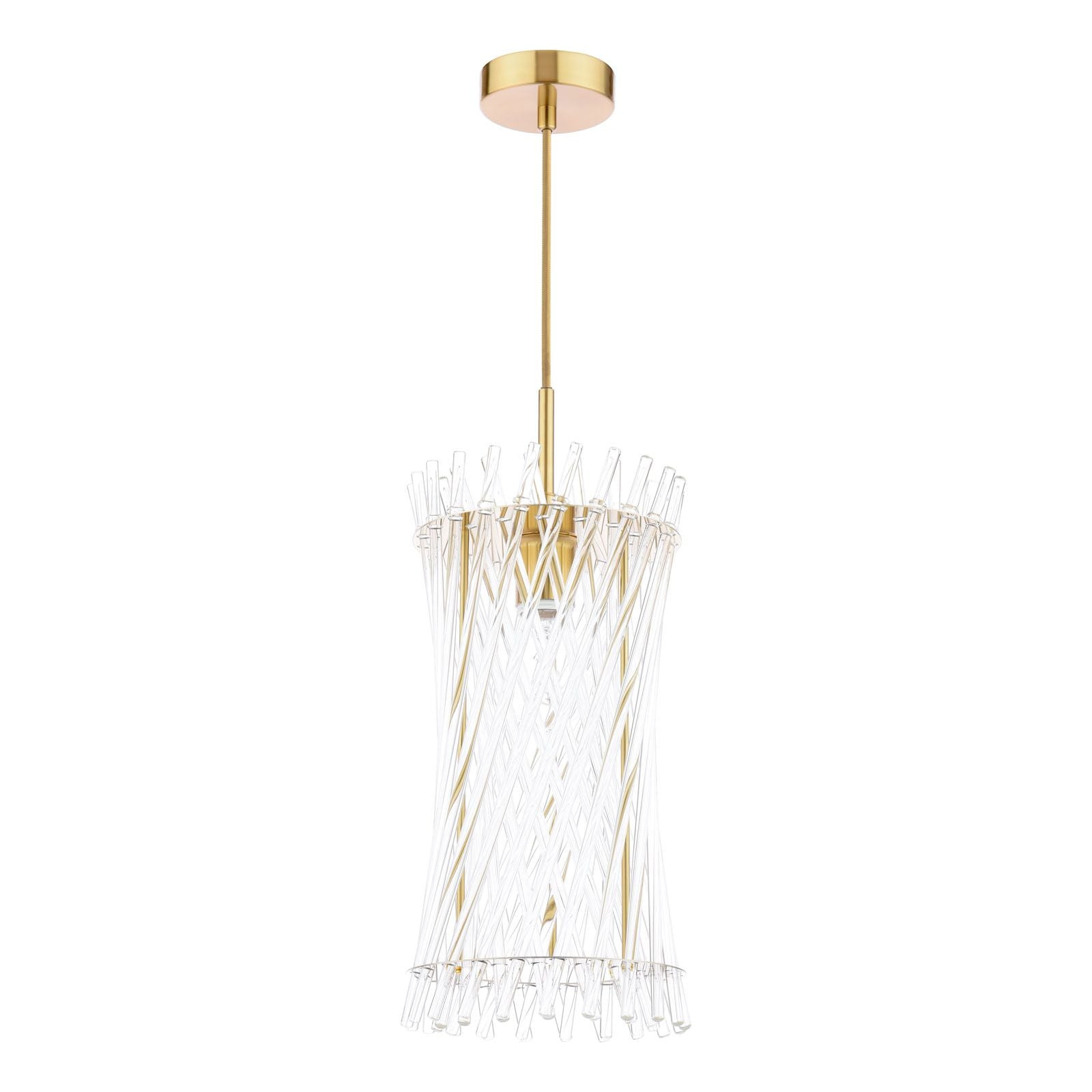 Loire Pendant Natural Brass and Glass