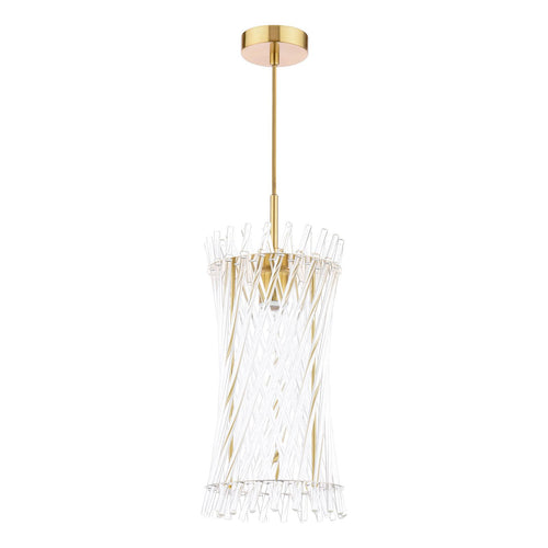 Loire Pendant Natural Brass and Glass