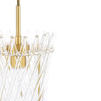 Loire Pendant Natural Brass and Glass