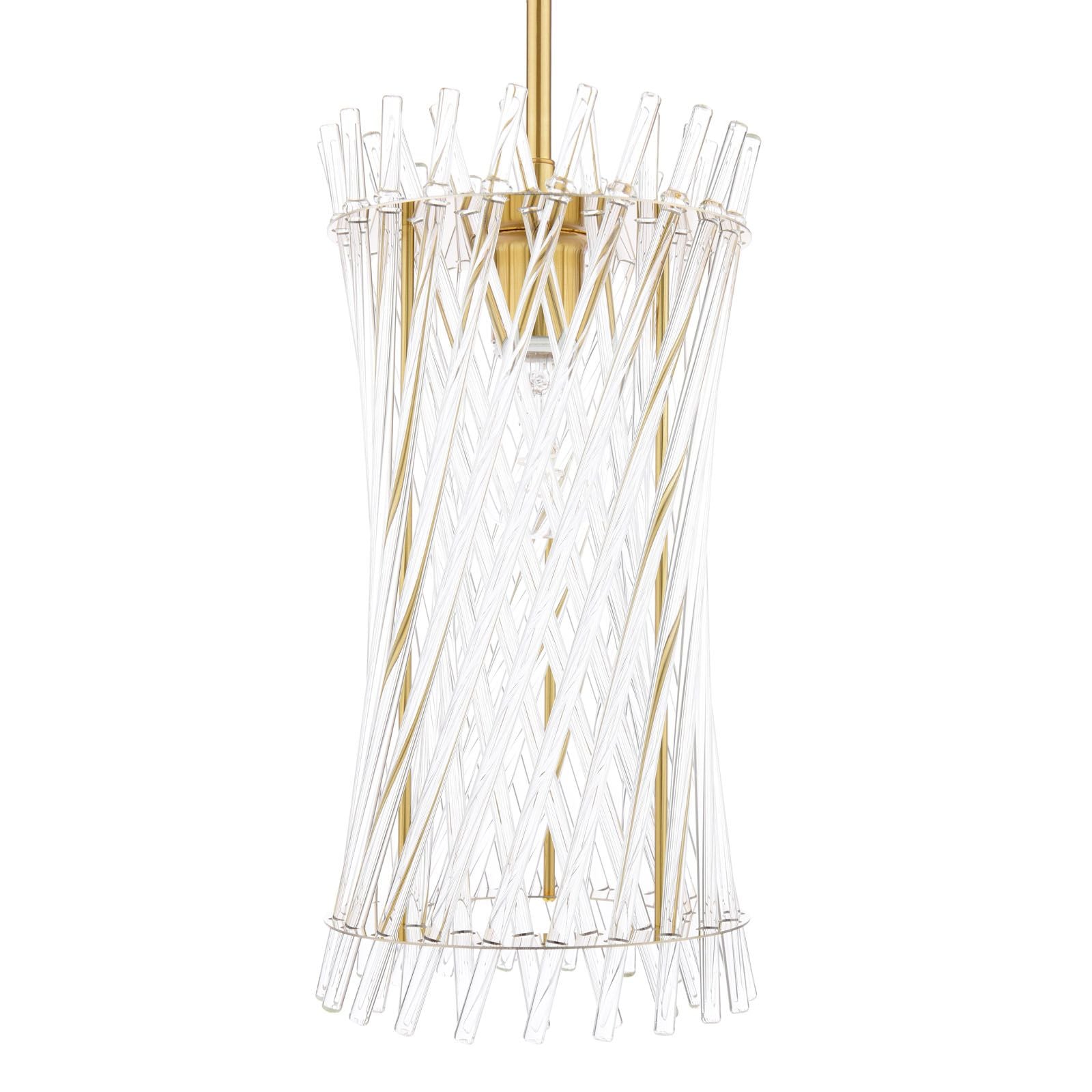 Loire Pendant Natural Brass and Glass