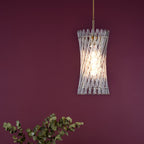 Loire Pendant Natural Brass and Glass