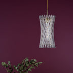 Loire Pendant Natural Brass and Glass
