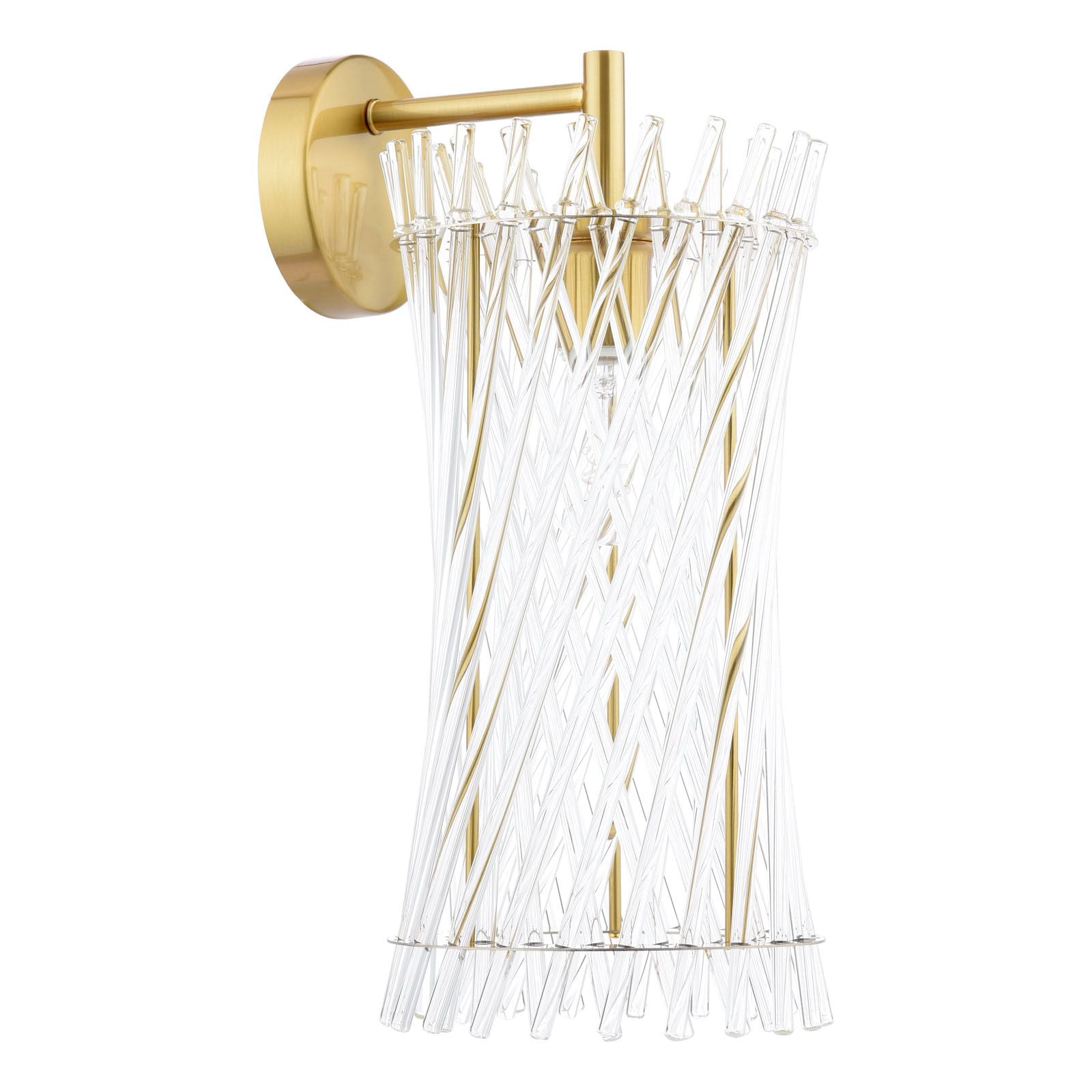 Loire Wall Light Natural Brass and Glass